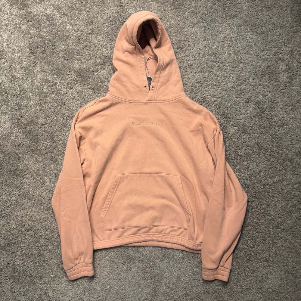 The North Face Women's M Peach Embroidered Logo Cropped Hoodie